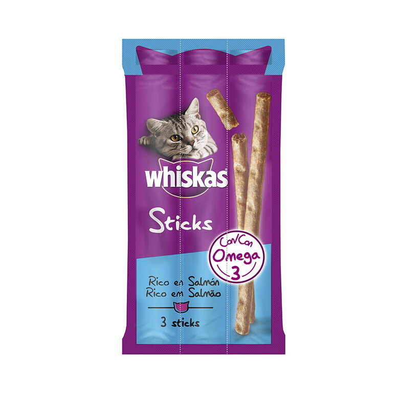 Whiskas Sticks Snacks  Salmão para Gatos, , large image number null
